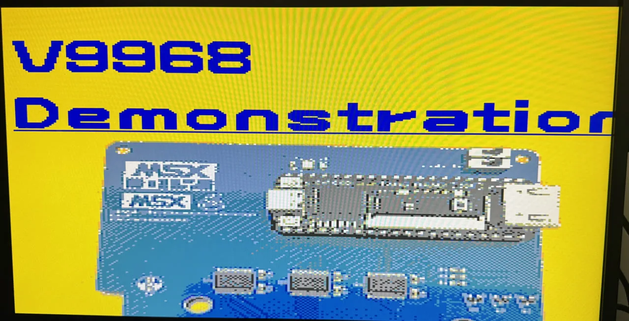 La demo DEVCON del V9968 de HRA! corriendo en el MSXimus